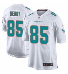 Men's Nike Miami Dolphins #85 A.J. Derby Game White NFL Jersey