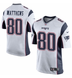 Men's Nike New England Patriots #80 Jordan Matthews Game White NFL Jersey