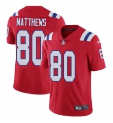 Youth Nike New England Patriots #80 Jordan Matthews Red Alternate Vapor Untouchable Limited Player NFL Jersey