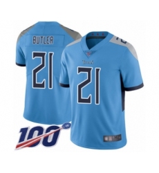 Youth Tennessee Titans #21 Malcolm Butler Light Blue Alternate Vapor Untouchable Limited Player 100th Season Football Jersey