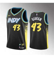 Men's Indiana Pacers #43 Pascal Siakam Black 2023-24 City Edition Stitched Basketball Jersey