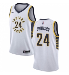 Women's Nike Indiana Pacers #24 Alize Johnson Authentic White NBA Jersey - Association Edition