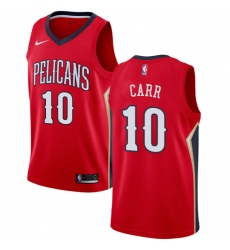 Men's Nike New Orleans Pelicans #10 Tony Carr Swingman Red NBA Jersey Statement Edition