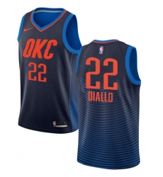 Men's Nike Oklahoma City Thunder #22 Hamidou Diallo Swingman Navy Blue NBA Jersey Statement Edition