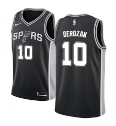 Men's Nike San Antonio Spurs #10 DeMar DeRozan Swingman Black NBA Jersey - Icon Edition