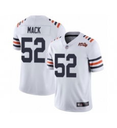 Men's Chicago Bears #52 Khalil Mack White 100th Season Limited Football Jersey