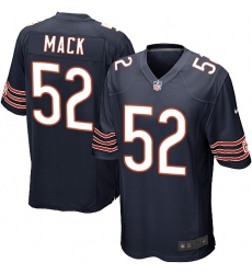 Men's Nike Chicago Bears #52 Khalil Mack Game Navy Blue Team Color NFL Jersey