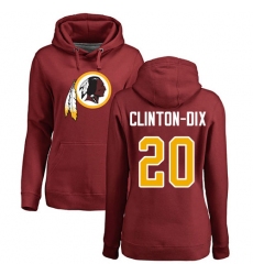 NFL Women's Nike Washington Redskins #20 Ha Clinton-Dix Maroon Name & Number Logo Pullover Hoodie