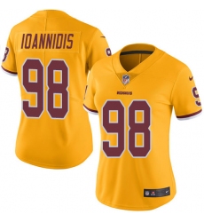 Women's Nike Washington Redskins #98 Matt Ioannidis Limited Gold Rush Vapor Untouchable NFL Jersey