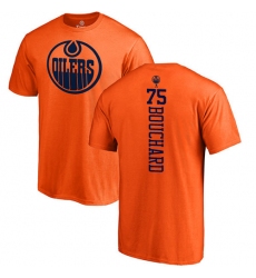 NHL Adidas Edmonton Oilers #75 Evan Bouchard Orange One Color Backer T-Shirt