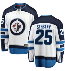 Youth Winnipeg Jets #25 Paul Stastny Fanatics Branded White Away Breakaway NHL Jersey