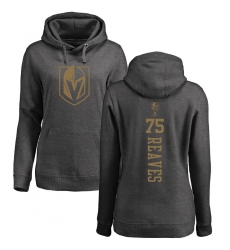NHL Women's Adidas Vegas Golden Knights #75 Ryan Reaves Charcoal One Color Backer Pullover Hoodie
