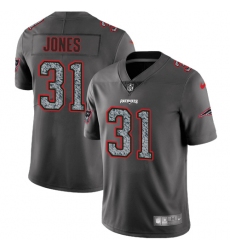 Men's Nike New England Patriots #31 Jonathan Jones Gray Static Vapor Untouchable Limited NFL Jersey