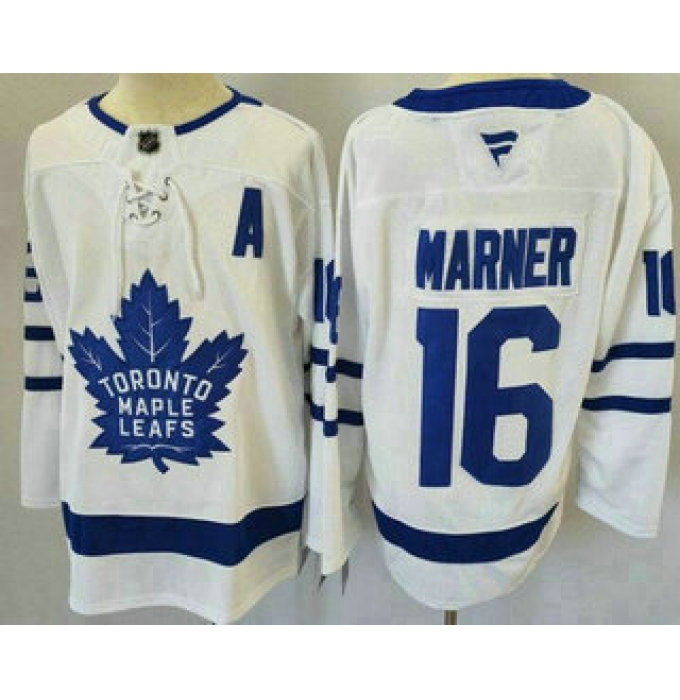 Men's Toronto Maple Leafs #16 Mitch Marner White Authentic Jersey