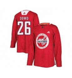 Men's Washington Capitals #26 Nic Dowd Adidas Authentic Practice Jersey - Red