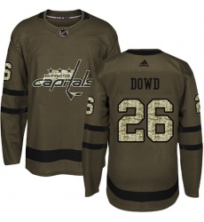 Youth Adidas Washington Capitals #26 Nic Dowd Premier Green Salute to Service NHL Jersey