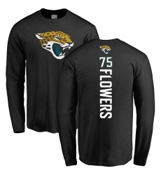 NFL Nike Jacksonville Jaguars #75 Ereck Flowers Black Backer Long Sleeve T-Shirt