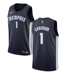 Women's Nike Memphis Grizzlies #1 Kyle Anderson Swingman Navy Blue NBA Jersey - Icon Edition