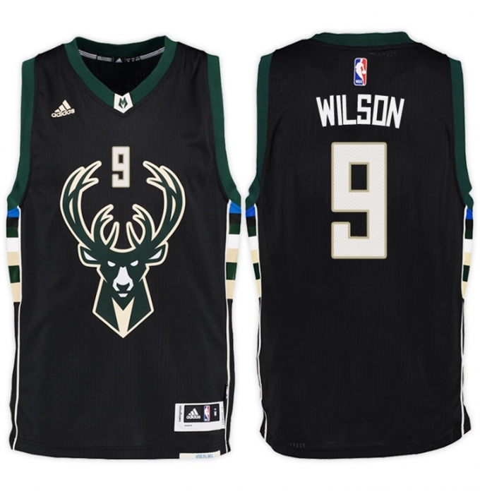 Milwaukee Bucks #9 D J  Wilson Alternate Black New Swingman Stitched NBA Jersey