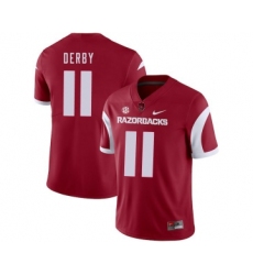 Arkansas Razorbacks 11 A.J. Derby Red College Football Jersey