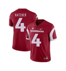 Arkansas Razorbacks 4 Keon Hatcher Red College Football Jersey
