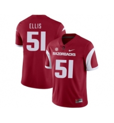 Arkansas Razorbacks 51 Brooks Ellis Red College Football Jersey