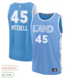 Men's Cleveland Cavaliers #45 Donovan Mitchell Fanatics Light Blue 2024-25 Fast Break Player Jersey 