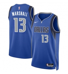 Men's Dallas Mavericks #13 Naji Marshall Blue 2024 Icon Edition Stitched Basketball Jersey