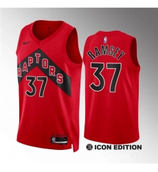 Men's Toronto Raptors #37 Jahmi'us Ramsey Red Icon Edition Stitched Basketball Jersey