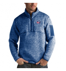Men's Columbus Blue Jackets Antigua Fortune Quarter-Zip Pullover Jacket Blue