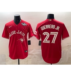 Men's Toronto Blue Jays #27 Vladimir Guerrero Jr. Red 2025 World Series Cool Base Stitched Baseball Jersey