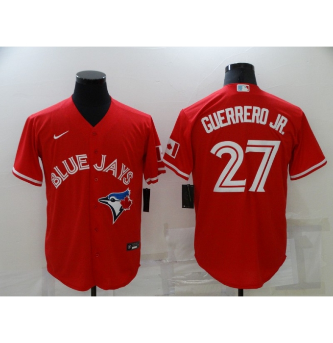 Men's Toronto Blue Jays #27 Vladimir Guerrero Jr. Red Game Alternate Baseball Jersey
