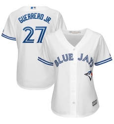Women's Toronto Blue Jays #27 Vladimir Guerrero Jr.Majestic Plus Size Cool Base Player Jersey – White