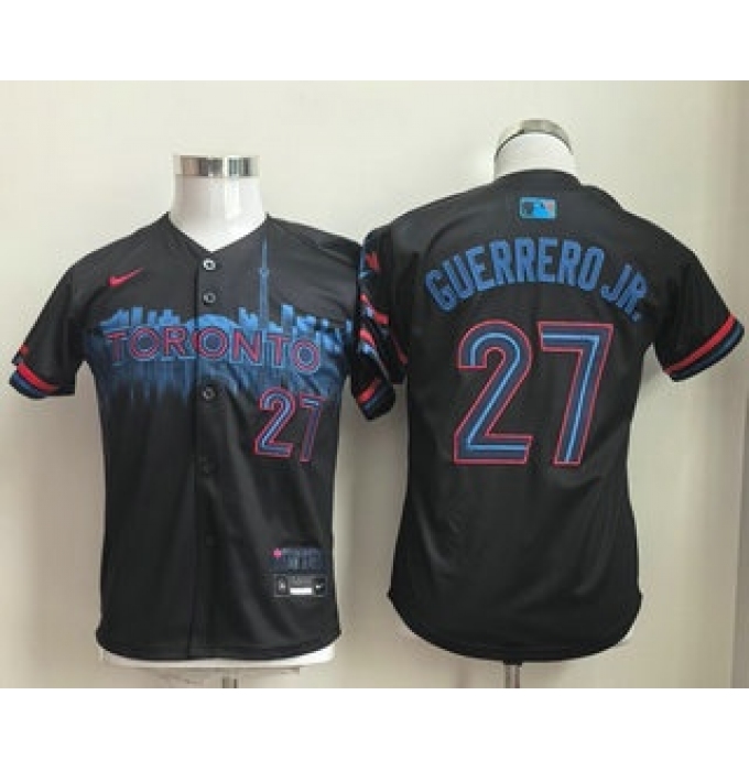Youth Toronto Blue Jays #27 Vladimir Guerrero Jr Black City Limited Jersey