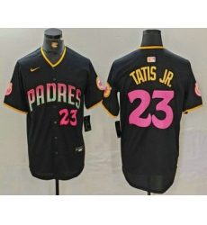 Men's San Diego Padres #23 Fernando Tatis Jr Number Black 20th Anniversary Cool Base Stitched Jersey