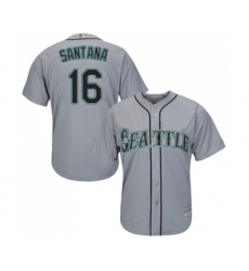 Youth Seattle Mariners #16 Domingo Santana Replica Grey Road Cool Base Baseball Jersey
