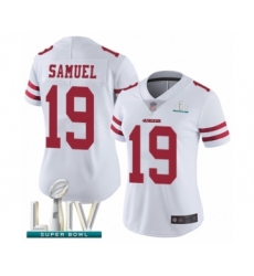 Women's San Francisco 49ers #19 Deebo Samuel White Vapor Untouchable Limited Player Super Bowl LIV Bound Football Jersey