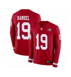 Youth San Francisco 49ers #19 Deebo Samuel Limited Red Therma Long Sleeve Football Jersey