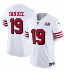 Youth San Francisco 49ers #19 Deebo Samuel New White 2023 F U S E Vapor Untouchable Limited Stitched Football 2024 Super Bowl LVIII Jersey
