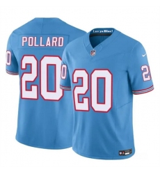 Men's Tennessee Titans #20 Tony Pollard Blue 2023 F.U.S.E. Throwback Limited Football Stitched Jersey