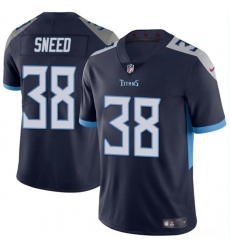 Youth Tennessee Titans #38 L'Jarius Sneed Navy Vapor Limited Football Stitched Jersey