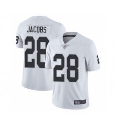 Men's Oakland Raiders #28 Josh Jacobs White Vapor Untouchable Limited Player Football Jersey