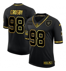 Men's Oakland Raiders #98 Maxx Crosby Olive Gold Nike 2020 Salute To Service Limited Jerseys