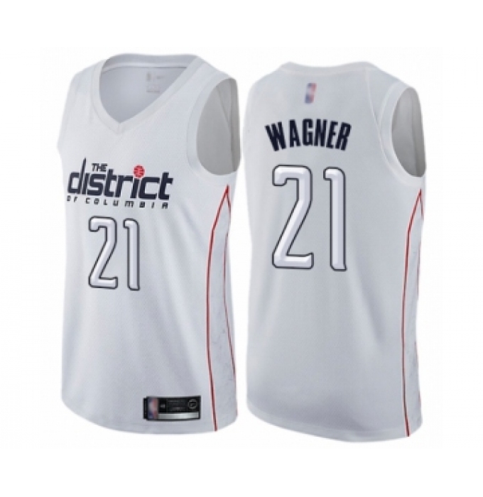 Youth Washington Wizards #21 Moritz Wagner Swingman White Basketball Jersey - City Edition