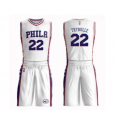 Men's Philadelphia 76ers #22 Mattise Thybulle Swingman White Basketball Suit Jersey - Association Edition