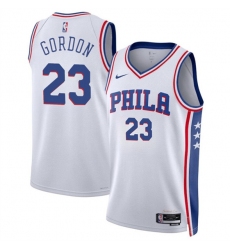 Men's Philadelphia 76ers #23 Eric Gordon White Association Edition Stitched Jersey