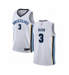 Youth Memphis Grizzlies #3 Grayson Allen Swingman White Basketball Jersey - Association Edition