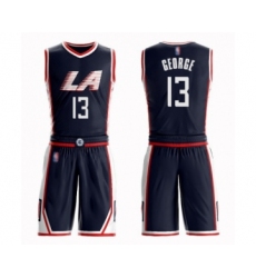 Youth Los Angeles Clippers #13 Paul George Swingman Navy Blue Basketball Suit Jersey - City Edition