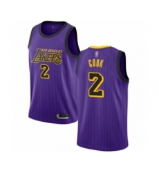 Women's Los Angeles Lakers #2 Quinn Cook Swingman Purple Basketball Jersey - City Edition