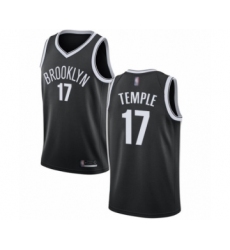 Youth Brooklyn Nets #17 Garrett Temple Authentic Black Basketball Jersey - Icon Edition